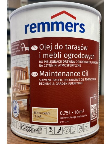 Remmers OLEJ DO TARASÓW I MEBLI BEZBARWNY 0.75L