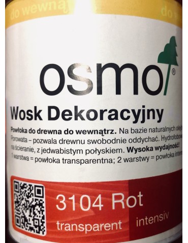 OSMO 3104 Ognisty czerwony 0.125l