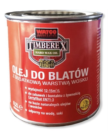 TIMBEREX Olej do blatów i powłok drewnianych 200ml