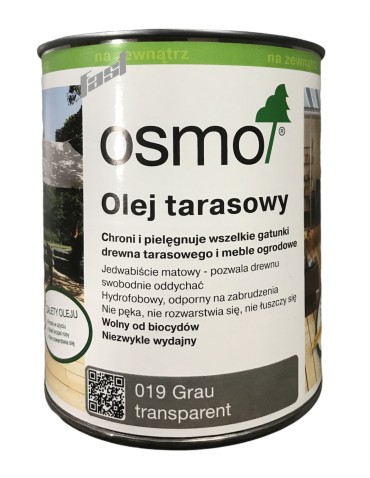 OSMO 019 Olej do tarasów SZARY 0,125l