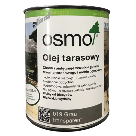 OSMO 019 Olej do tarasów SZARY 0,125l