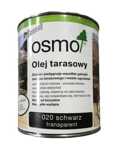 OSMO 020 Olej do tarasów CZARNY 2,5L