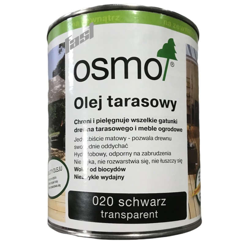 OSMO 020 Olej do tarasów CZARNY 0,75 l