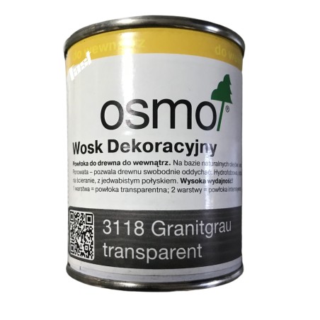 OSMO 3118 Wosk Dekoracyjny Lazurowy 0,75 l