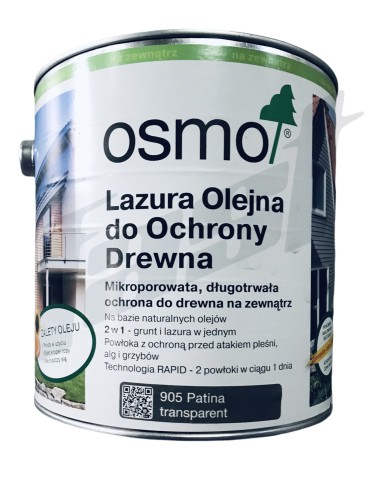 OSMO 905 Lazura do ochrony drewna Patyna 0,75 l – dekoracja i ochrona