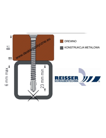 REISSER Cabri drewno/metal 5.5x 45mm /240szt/ BRĄZ