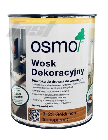 OSMO 3123 Wosk Dekoracyjny Lazurowy ZŁOTY KLON 2.5