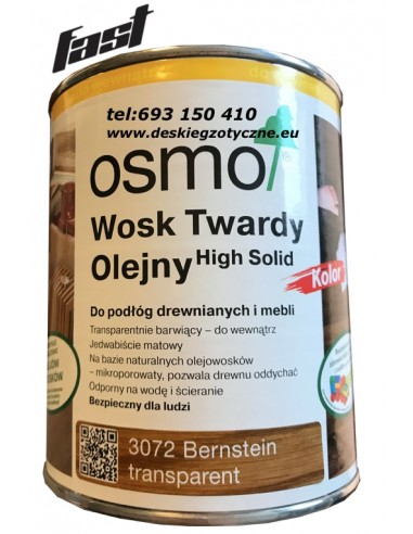 OSMO 3072 Wosk Twardy Olejny Kolor BURSZTYN 2,5l