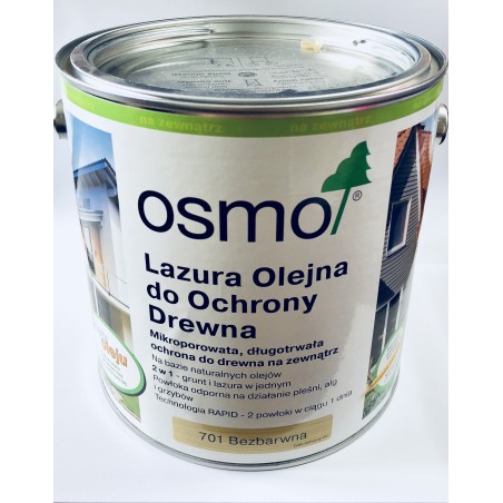 OSMO 701 Lazura Olejna do Drewna BEZBARWNA 2.5L