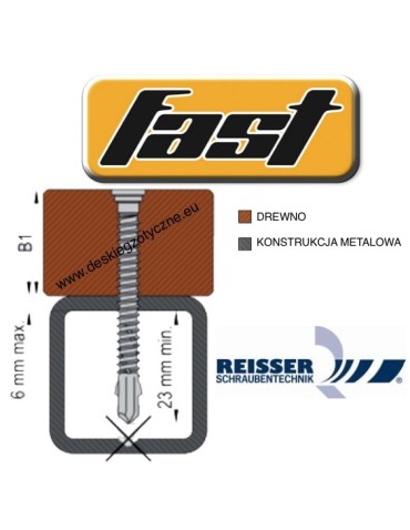 REISSER Cabri drewno/meta 5.5 x 55mm 100szt/STAL