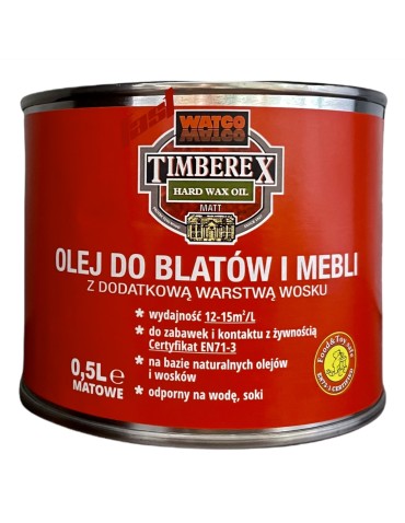 TIMBEREX Olej do blatów i powłok drewnianych 500ml