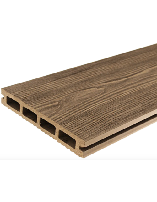 Naturalny wygląd drewna – Deska tarasowa Gardin Natur 23x146x3000 mm, Piaskowy Teak