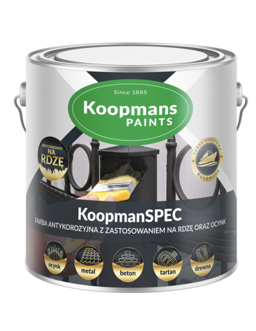 KoopmanSPEC farba antykorozyjna 0.75L 8017 brąz – ochrona metalu | FAST Poznań