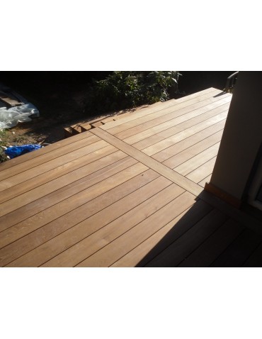 Bangkirai KD 21x145x3980 mm gładka – deska tarasowa egzotyczna | FAST Poznań