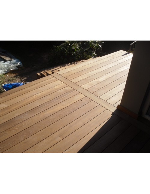 Bangkirai KD 21x145x3980 mm gładka – deska tarasowa egzotyczna | FAST Poznań