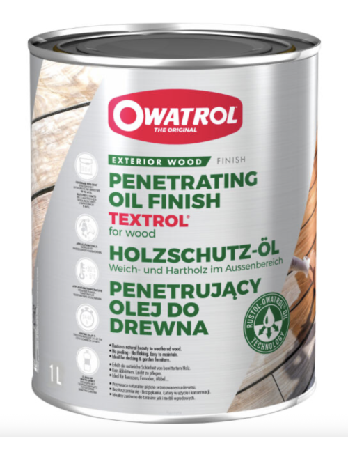 Owatrol Textrol Rustykalny Dąb 1 l – olej do drewna i modrzewia syberyjskiego