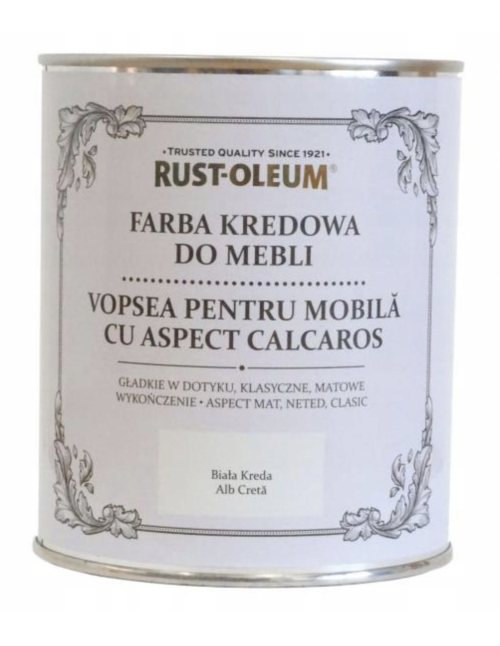 RustOleum Farba kredowa do mebli Biała 0.75L