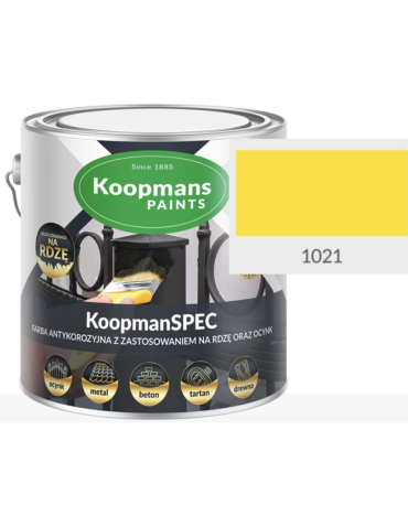 Farba antykorozyjna RAL 1021 KoopmanSPEC 5L żółta metal stal beton